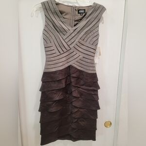 Adrianna Papell Sleeveless Shutter Dress